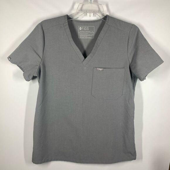 Figs Women's Catarina One-Pocket Scrub Top Gray Size Small - Picture 1 of 8